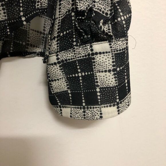 Akris Punto Long Sleeve‎ Ruffles Crew Neck Top Blouse Size 8 - Picture 7 of 13